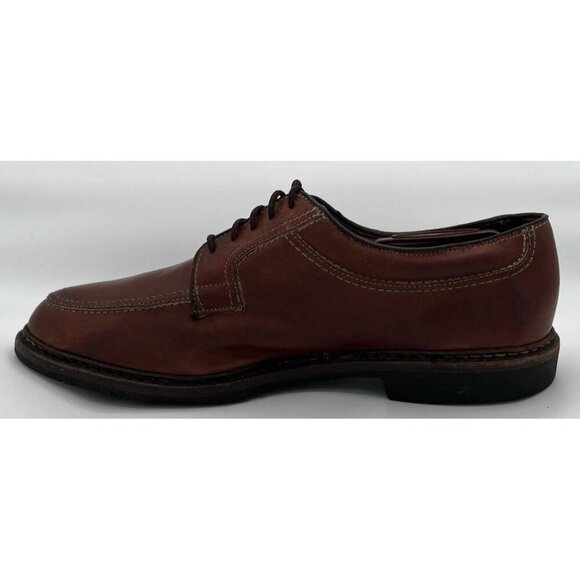 Allen Edmonds Mens Wilbert Oxford Shoes 11.5B Chili Split Toe Rubber Soles Brown - Picture 3 of 11
